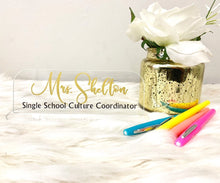 Load image into Gallery viewer, teacher name desk plate