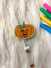 Load image into Gallery viewer, pumpkin badge reel