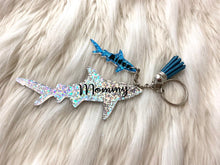 Load image into Gallery viewer, Mommy and Baby Shark Keychain