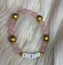 Load image into Gallery viewer, Personalized Pink and Gold Name Bracelet