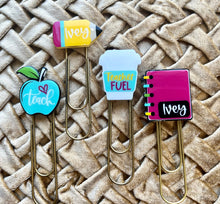 Load image into Gallery viewer, Jumbo Teacher Paperclip Bookmark for Planners and Stationary