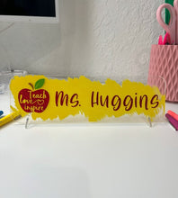 Load image into Gallery viewer, teacher name desk plate
