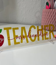Load image into Gallery viewer, teacher name desk plate
